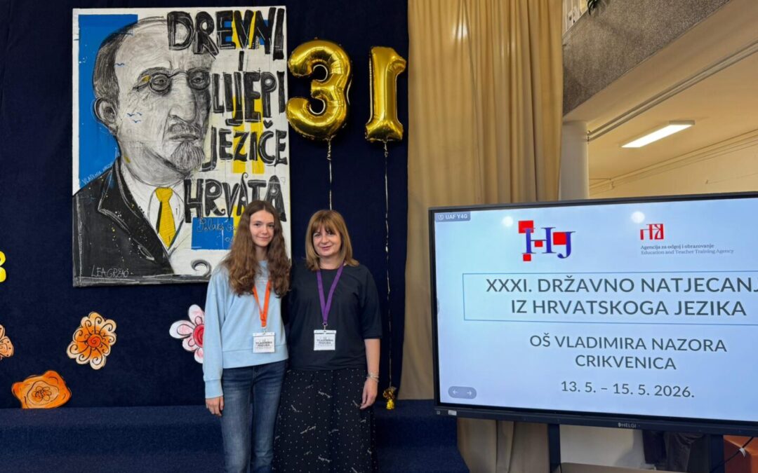 3. mjesto na Državnom natjecanju iz hrvatskog jezika